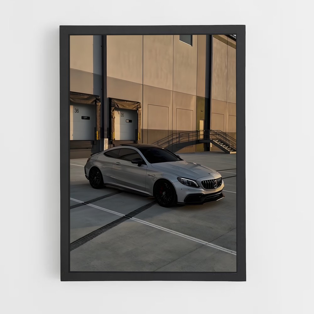 Poster Luxe Argenté – affiche Mercedes (vue 2)